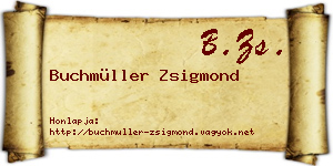 Buchmüller Zsigmond névjegykártya