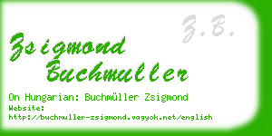 zsigmond buchmuller business card