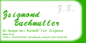 zsigmond buchmuller business card